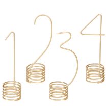 Artikel Lysdekoration adventstal 1-4 mat guld metal H10cm 4 stk