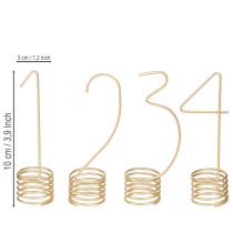 Artikel Lysdekoration adventstal 1-4 mat guld metal H10cm 4 stk