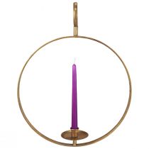 Artikel Lysestage til ophængning af metaldekoration guld vintage Ø38/H48cm