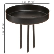 Artikel Lysestager adventskrans metal sort mat Ø8cm 4 stk