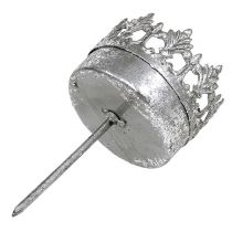 Artikel Lysestage antik sølv fyrfadsstage Ø5cm H10cm 4 stk