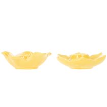 Artikel Keramiske koniske lysestager, dekorativ blomsterform til stilfuld borddekoration, 11 cm, 2 stk.