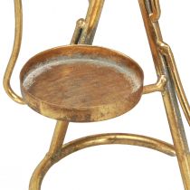 Artikel Lysestage engle fyrfadslys og søjlelys guld H26cm