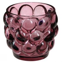 Artikel Lysestage glas fyrfadsstage i Berry Ø7cm H7cm 6 stk