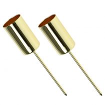Artikel Lysestage guld til pindelys Ø2,2cm 4 stk