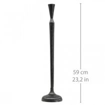 Lysestage Sort Lysestage Metal Ø13cm H59cm