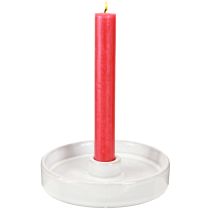Artikel Lysestage Keramik Hvid – Moderne Lysestage til Taper Lysestager Ø13cm 2 Stk