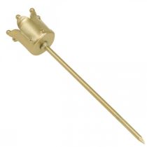 Artikel Lysestage krone gylden, pindlysholder metal 4 stk.