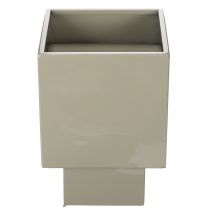 Artikel Grøn kubeformet plantekasse, 22 cm, med hævet fod