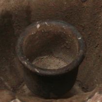 Artikel Lysestage trofæ antik pind lysestage metal Ø10cm H9,5cm