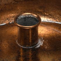 Artikel Lysestage skål til 4 pinde lys antik look bronze Ø22cm