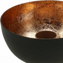 Artikel Lysestage sort, bronze pind lysestage Ø10cm H5cm