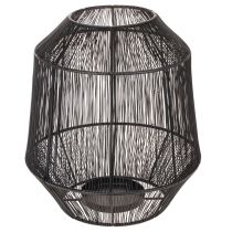 Artikel Sort lysestage, dekorativ lanterne, trådkurv, Ø24 cm, H28 cm
