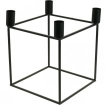 Lysestage Black Cube Metal Stick Lysestage 18cm