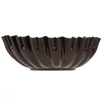 Artikel Lysestage vintage kageform mørkebrun Ø11,5cm 4stk