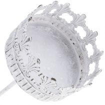 Artikel Lysestage hvid antik Ø7cm H12cm 1 stk