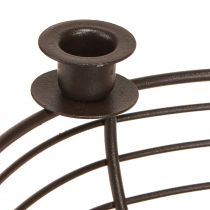 Artikel Lysestage til 4 lys dekorativ skål metal brun Ø14cm