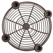 Artikel Lysestage til 4 lys dekorativ skål metal brun Ø14cm