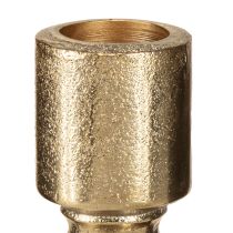 Artikel Lysestage til flasker metal antik look lys guld H15cm