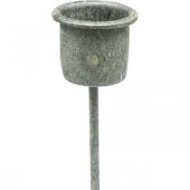 Artikel Plug-in lysestage Shabby Chic grå Ø3cm H8,5cm 8 stk