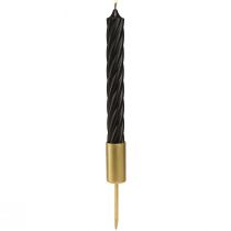 Artikel Lysestage til pindelys metal guld Ø28mm 15cm 4 stk