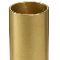 Artikel Lysestage til pindelys metal guld Ø28mm 15cm 4 stk