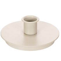 Artikel Runde cremefarvede lysestager til keglelys, borddekoration, 10 cm, 2 stk.