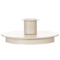 Artikel Runde cremefarvede lysestager til keglelys, borddekoration, 10 cm, 2 stk.