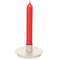 Artikel Runde cremefarvede lysestager til keglelys, borddekoration, 10 cm, 2 stk.