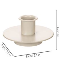 Artikel Metallysholder i mat beige, lille lysestage til keglelys, 8 cm, 3 stk.