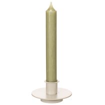 Artikel Metallysholder i mat beige, lille lysestage til keglelys, 8 cm, 3 stk.