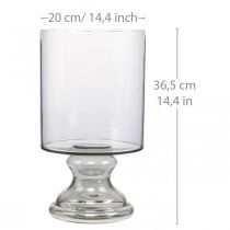 Artikel Wind light glas stearinlys glas tonet, klar Ø20cm H36,5cm