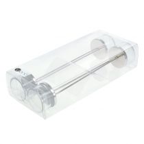 Artikel Lysestage med glas på pinden 4 stk