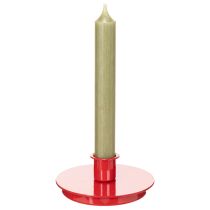 Artikel Kompakte røde metallysestager til 10 cm koniske lys, 2 stk.