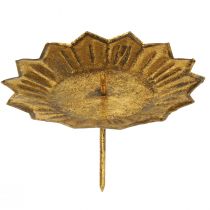 Artikel Plug-in lysestage guld antik look til søjlelys Ø11cm 4stk