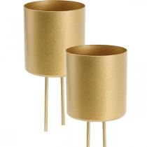 Artikel Plug-in lysestage guld fyrfadsstage metal Ø5cm 4 stk