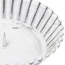 Artikel Plug-in lysestage hvid kageform Ø10cm 4 stk