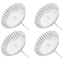 Artikel Plug-in lysestage hvid kageform Ø10cm 4 stk