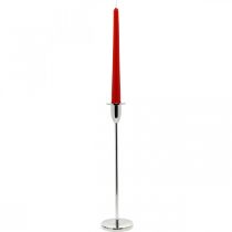 Artikel Lysestage sølv metal dekoration lysestage til stearinlys H31cm