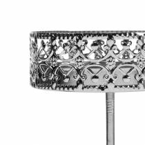 Artikel Filigran lysestage til tilslutning af sølv Ø6,4cm H12,5cm 4 stk antik look