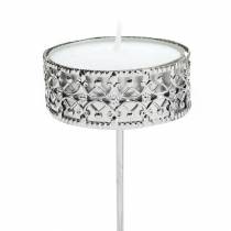 Artikel Filigran lysestage til tilslutning af sølv Ø6,4cm H12,5cm 4 stk antik look