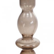 Lysestage glas lysestage pind lysestage 18,5cm 2stk