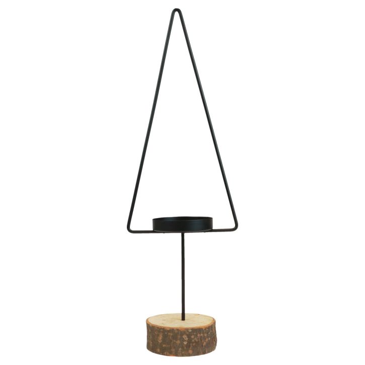 Artikel Lysestage Jul, fyrfadsstage metal sort 37cm