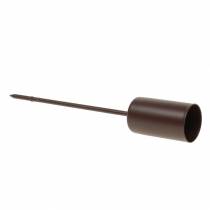 Artikel Lysestage til pindelys brun Ø2,3cm H14cm 4 stk