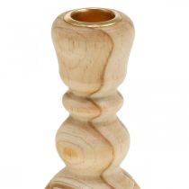 Artikel Lysestage træ lysestage drejet landsted H11cm 3 stk