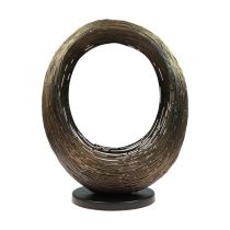 Lysestage metal dekorativ skulptur fyrfadsstage H33,5cm