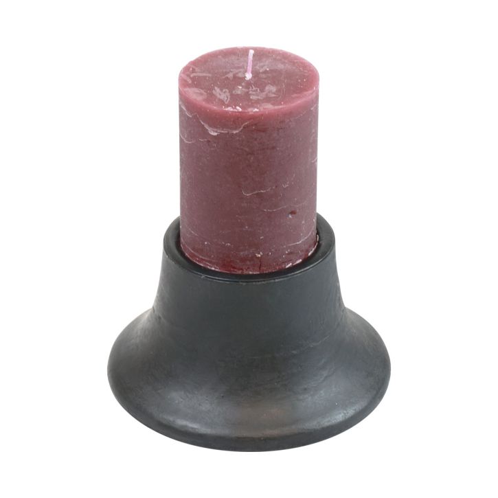 Artikel Lysestage sort lysestage keramik Ø12,5cm H7cm