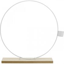 Artikel Dekorativ ring med stativ hvid lysestage metal borddekoration Ø23cm