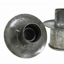 Artikel Trinlysestage sæt sølv antik Ø9,5–10,5cm H7–14cm 4stk