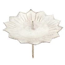 Lysestage til stick 11x8cm creme